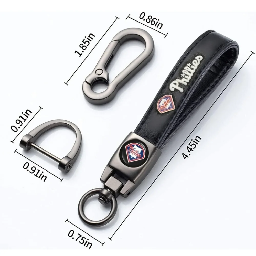 Black Leather Phillies Keychain